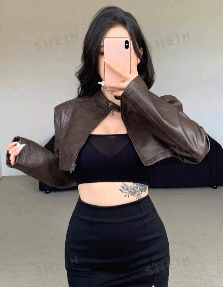 Chaqueta Corta de PU N25WM09