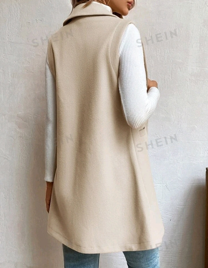 Chaleco Casual de Cuello con Solapa LT06