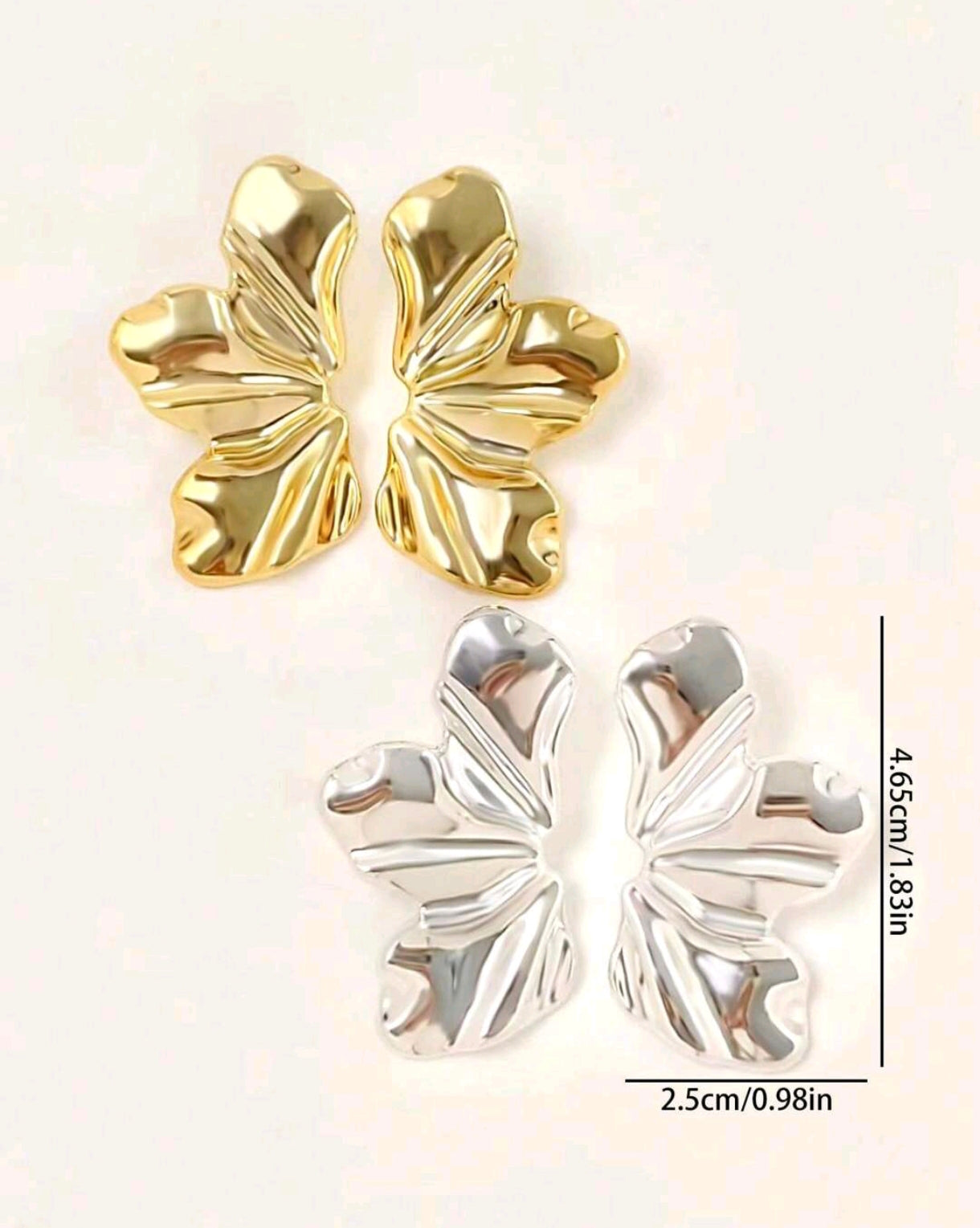 pendientes diseño de hoja ABS O25WH05