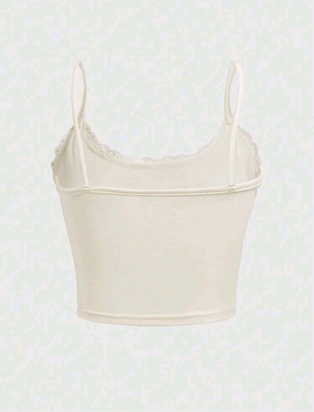 Top de camisola ribete de encaje MF07