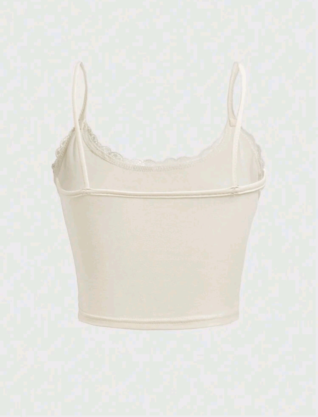 Top de camisola ribete de encaje MF07