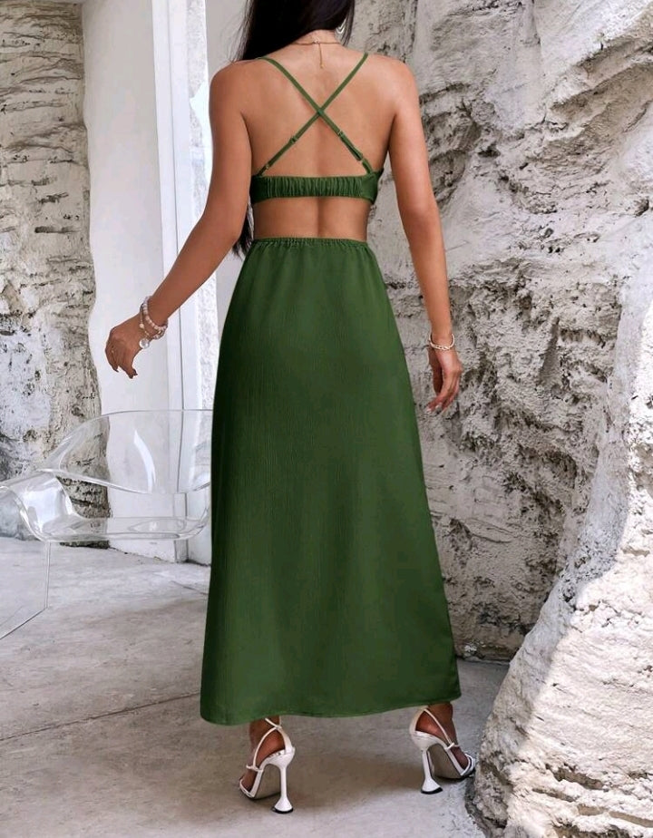 Oasis de Verano Vestido Largo de Muslo con Abertura F25NZ01