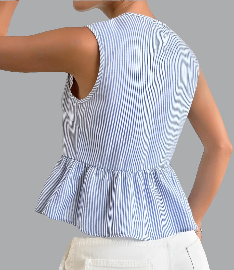Camisa sin Mangas a Rayas A25IQ01