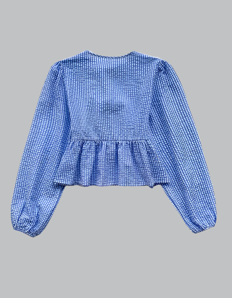 Blusa a Cuadros con Lazo M25JG07