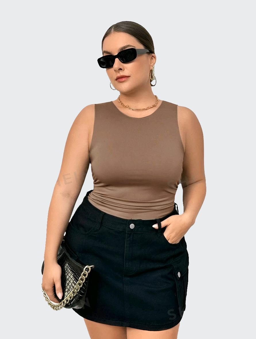 Body sin Mangas con Pliegues IB02