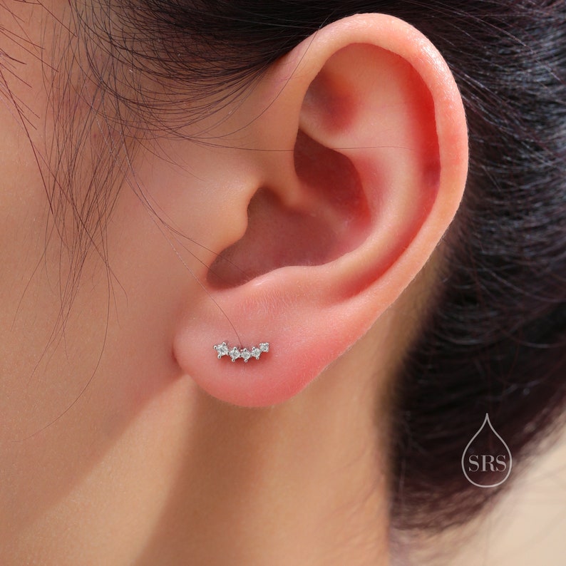 Pendientes Pequeños con Circonita Cúbica KI09