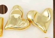 Pendientes de botón dorados MD06