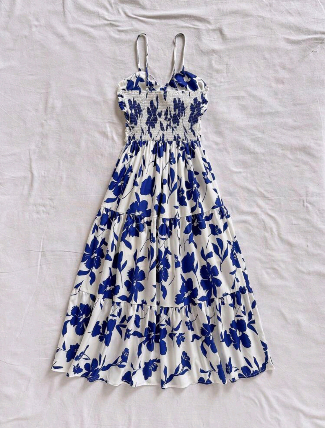 vestido de tirantes largo con estampado A25ÑX01