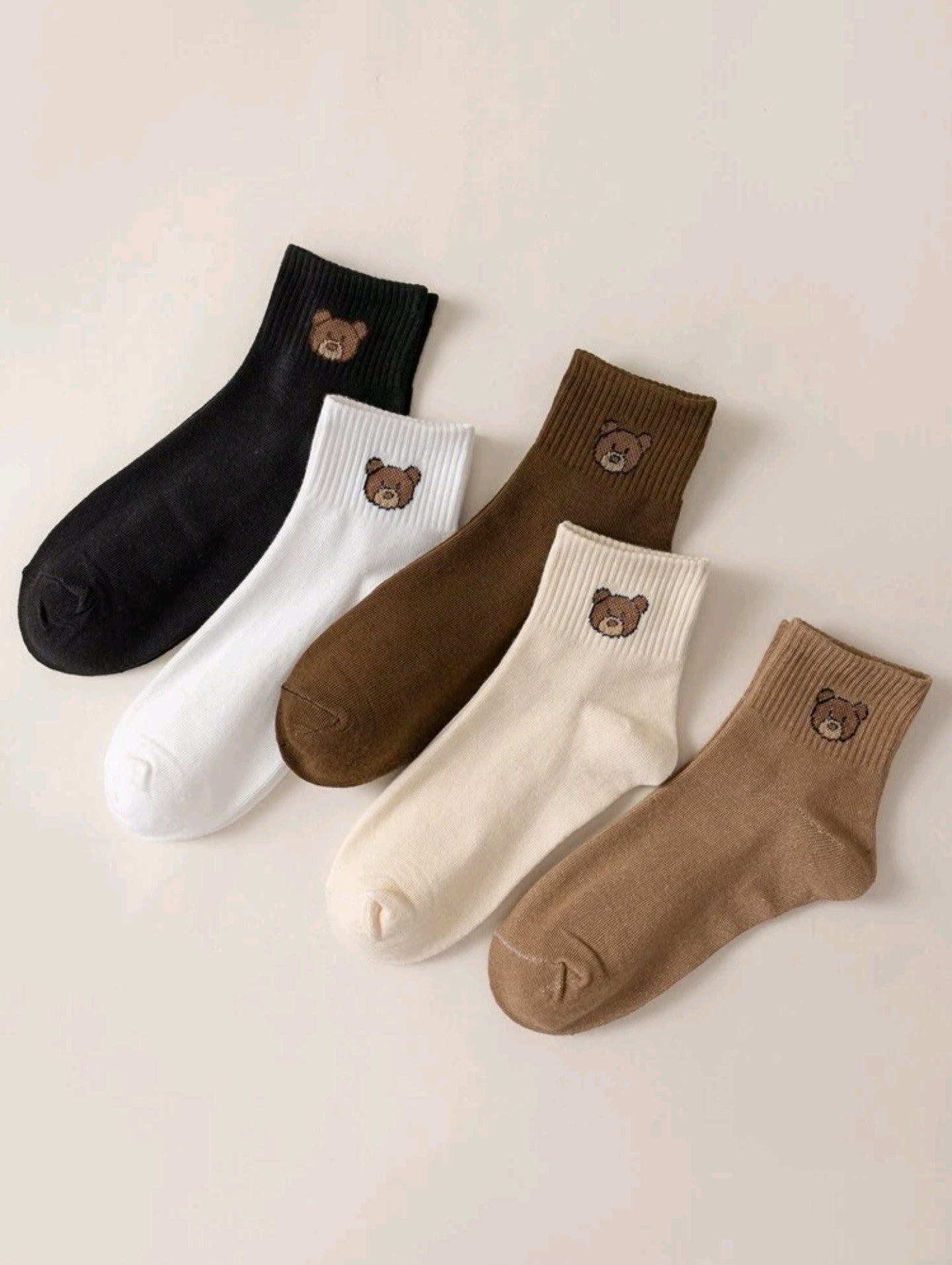 Calcetines bordado de oso J25QS08