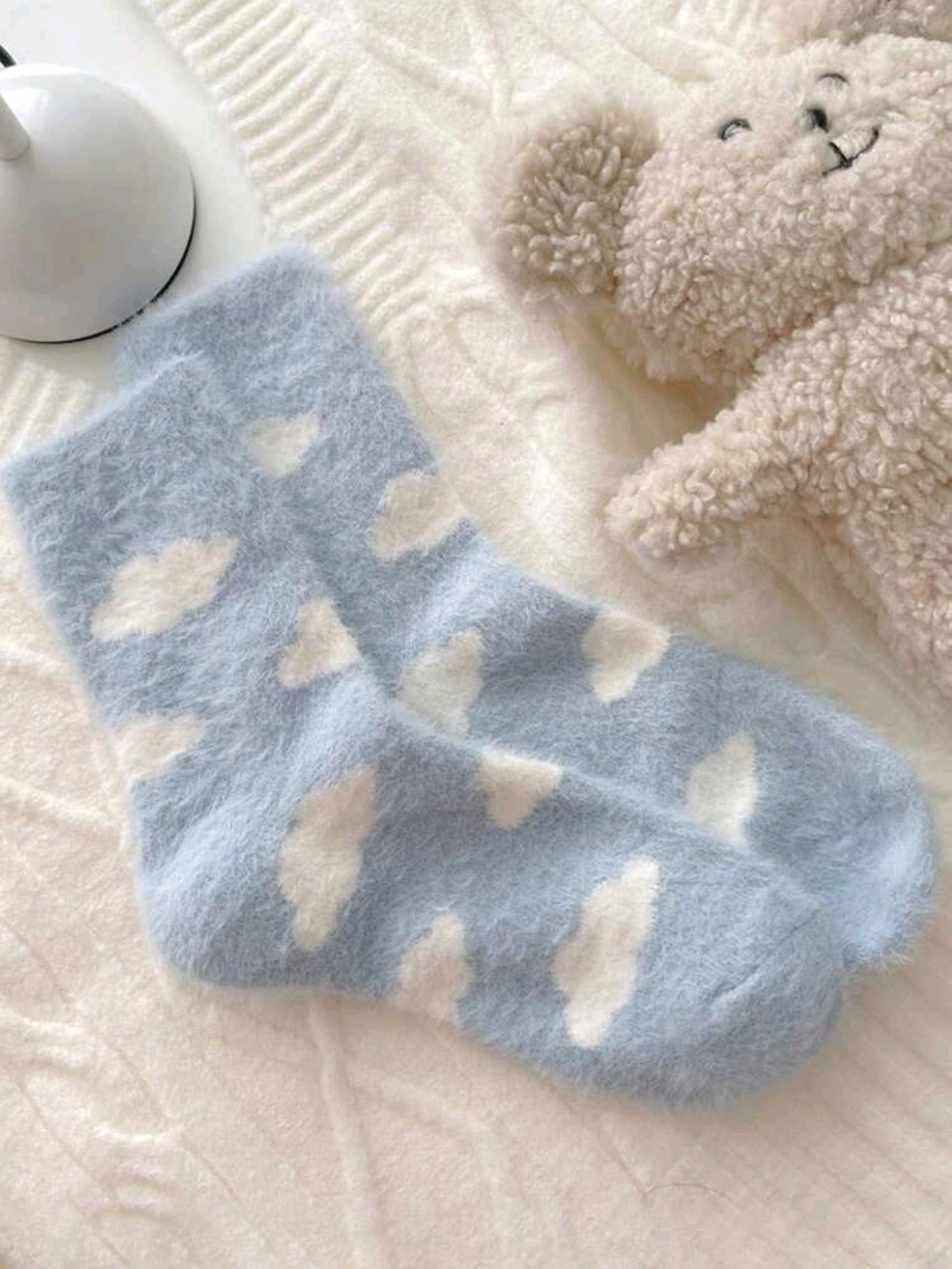 Par de calcetines terciopelo nube J25QS09