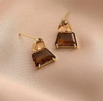 Susurros de luz pendientes geométricos de cristal V F25NG07
