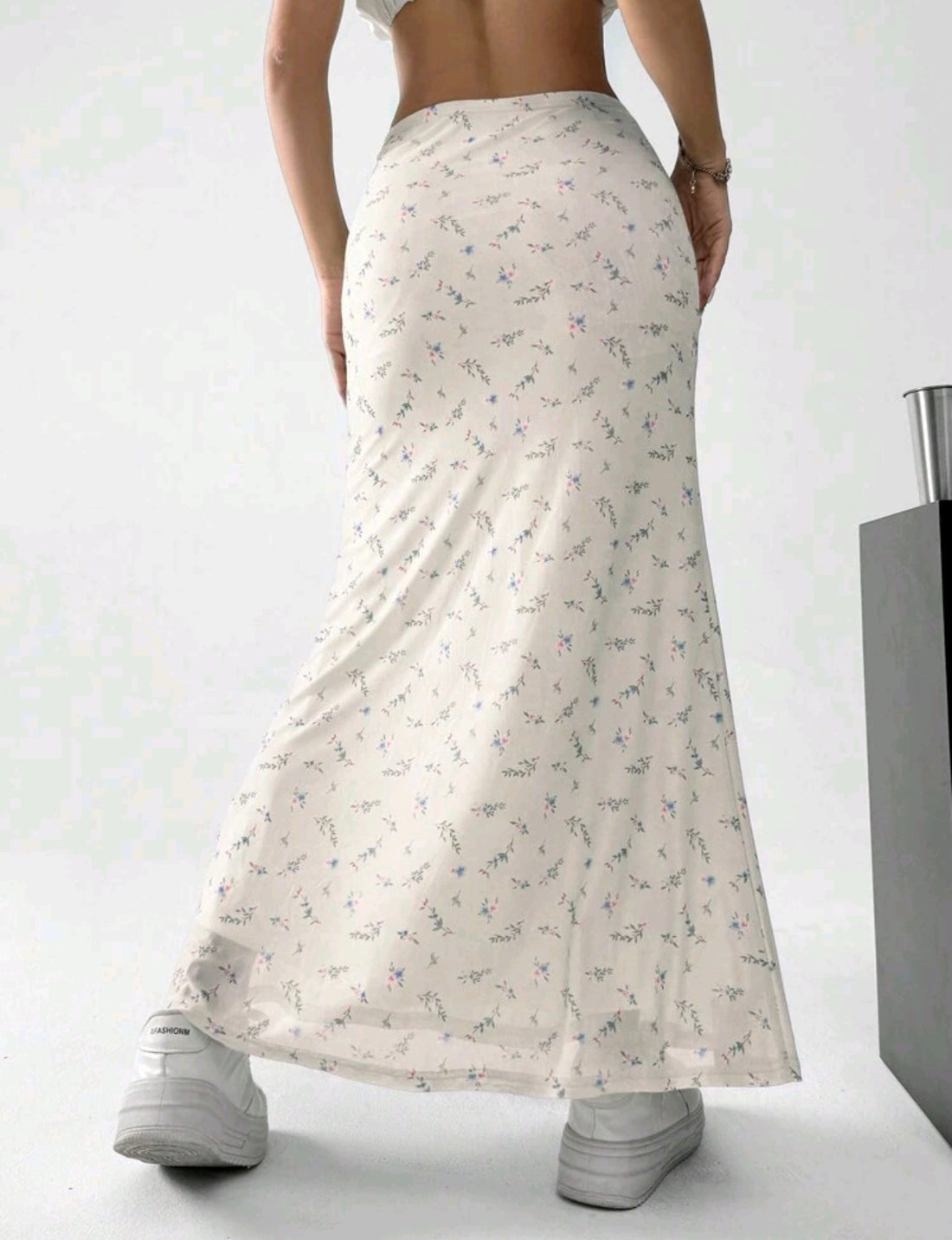 Falda casual de estilo floral A25PD05