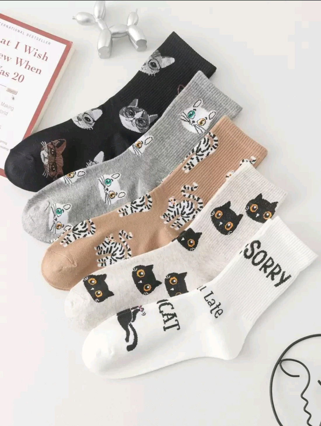 Calcetines con Gatos Estampados J25QS06