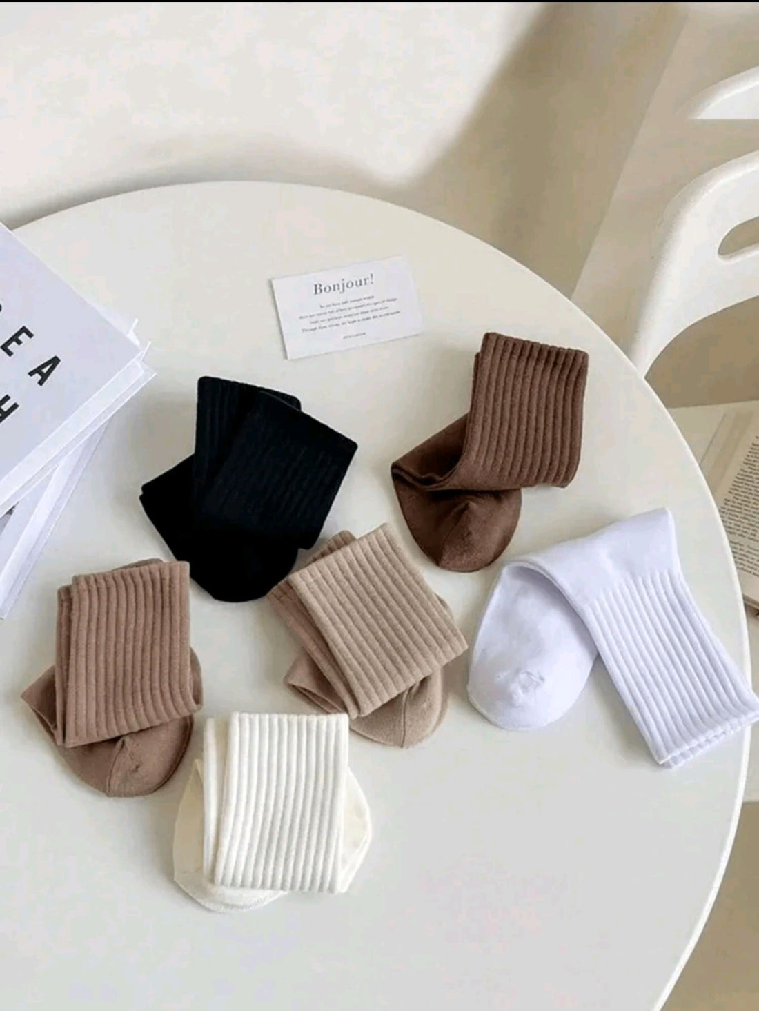 Par de calcetines gruesos a 1/2 pantorrilla A25QK010