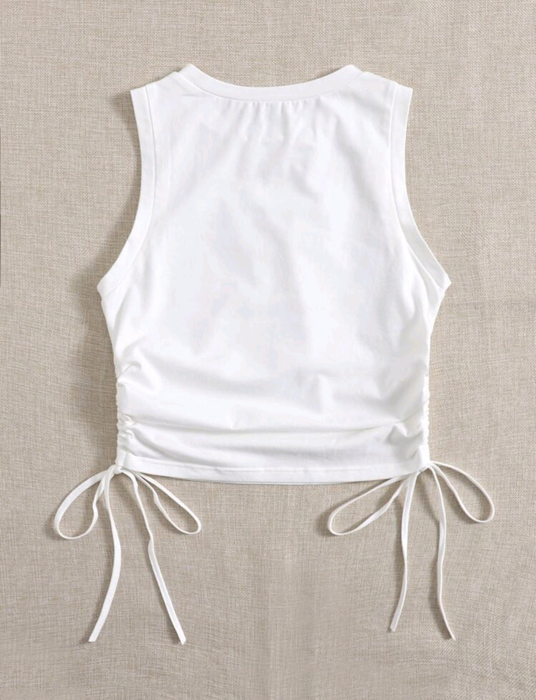 Top de tirantes con drapeado y Cordón a los lados A25PB01