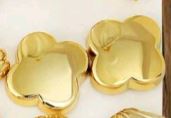 Pendientes de botón dorados MD06