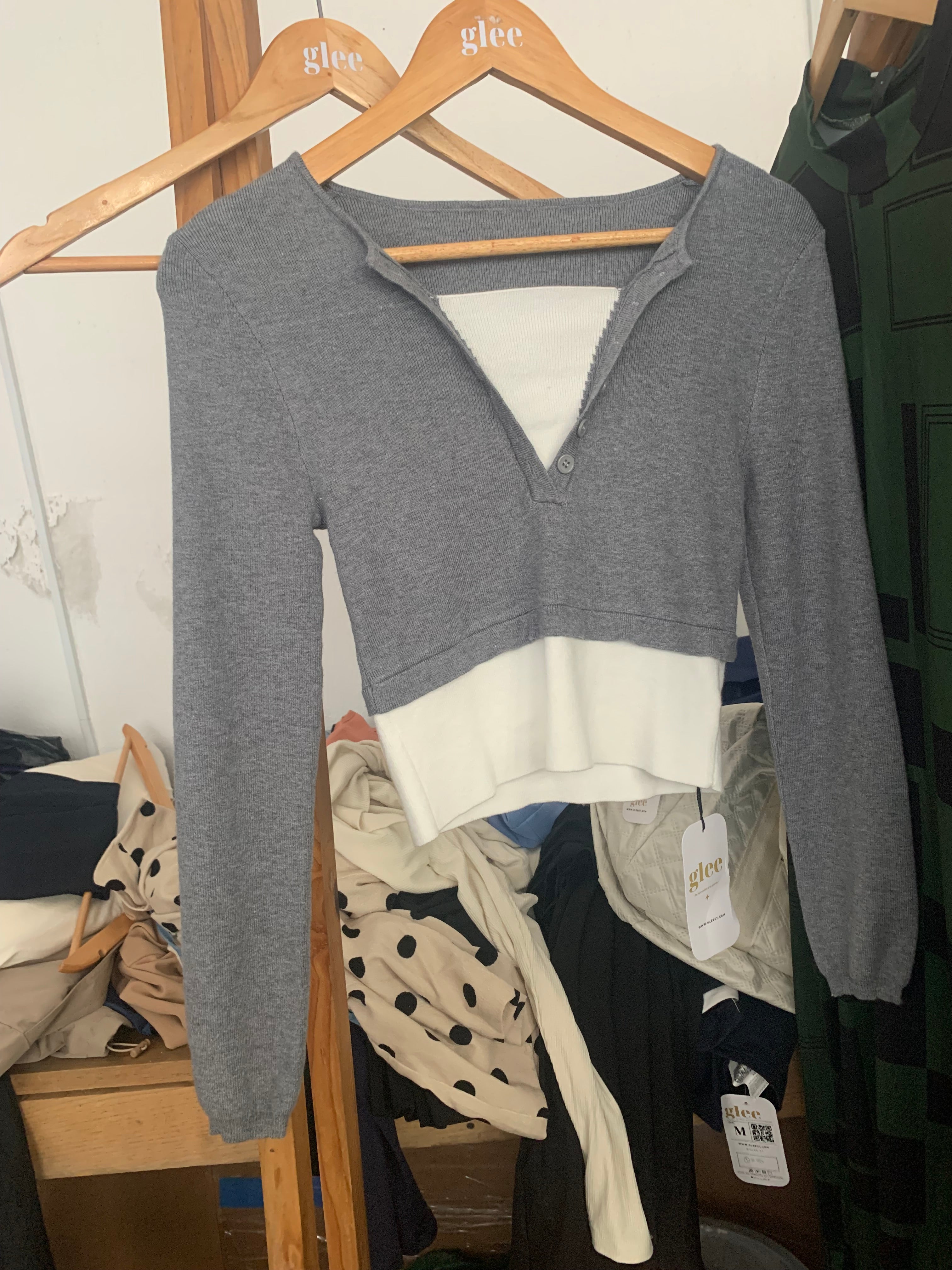 Blusa manga larga para mujer A25QN08