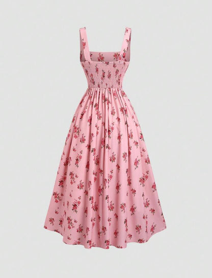 VESTIDO LARGO CON ESTAMPADO A26AA09