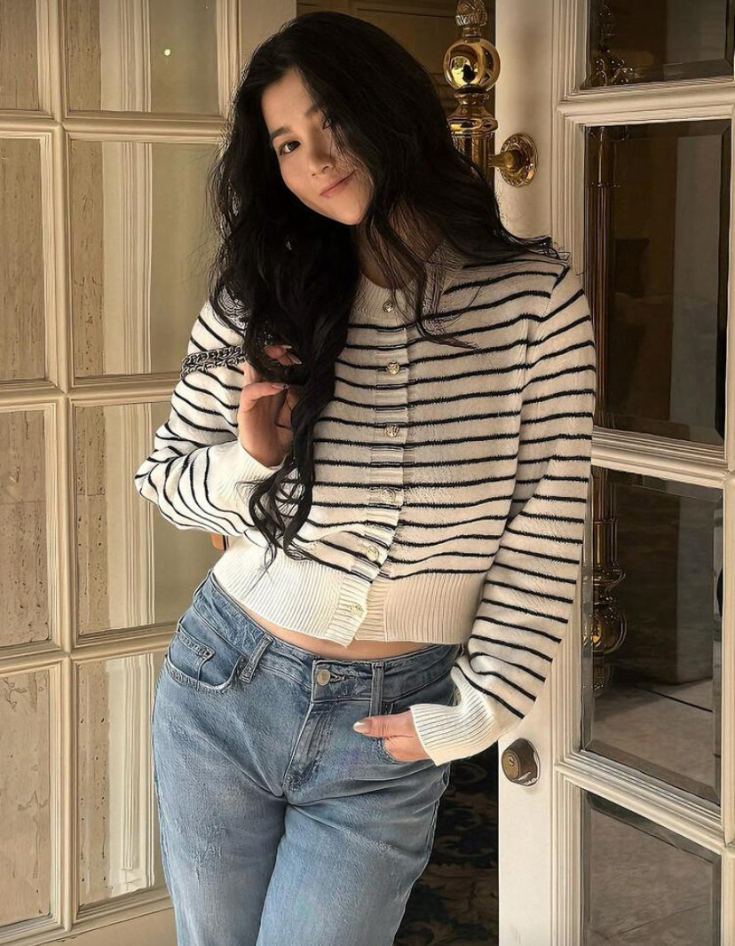 Cárdigan de punto informal F26XX08 💛