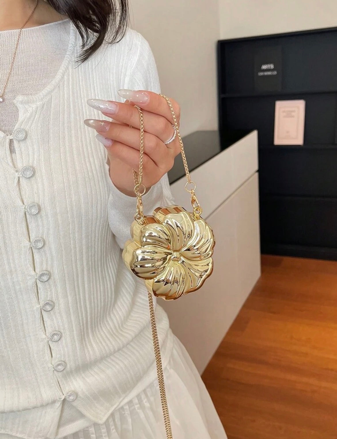 BOLSO DE NOCHE DE FLOR