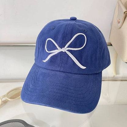 Gorra de Béisbol con Detalle de Lazo Bordado KQ09