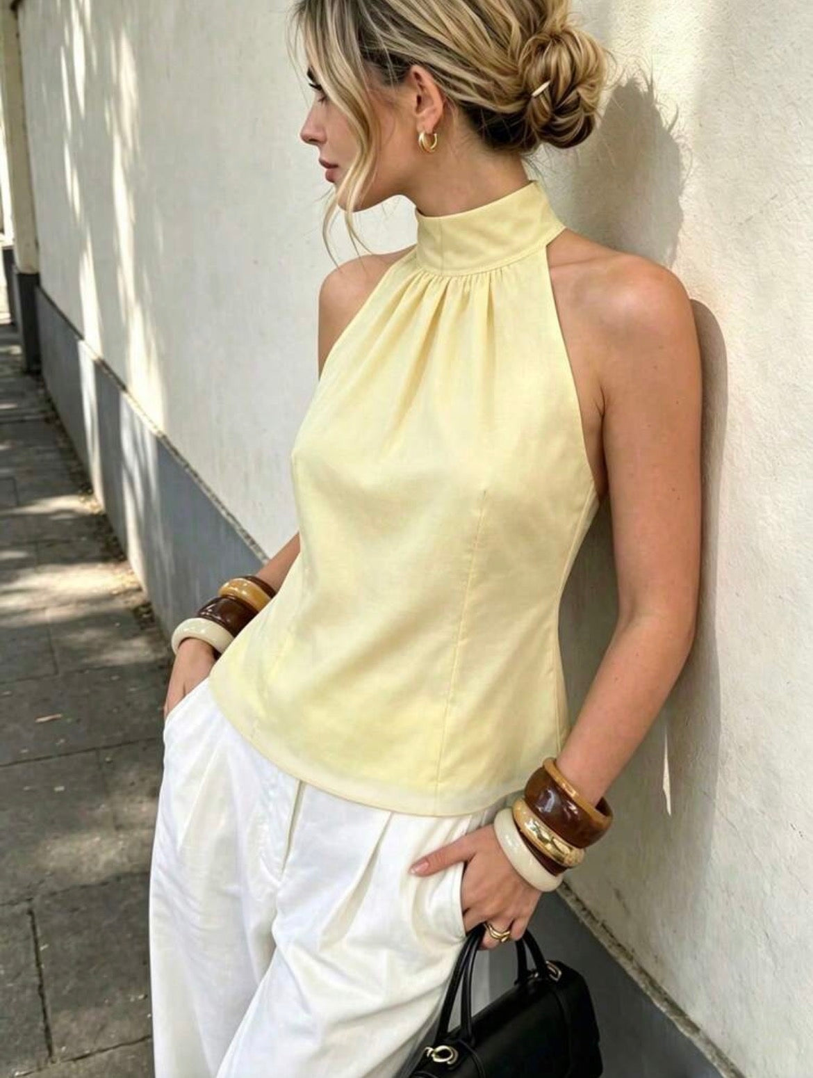 Top Halter Amarillo