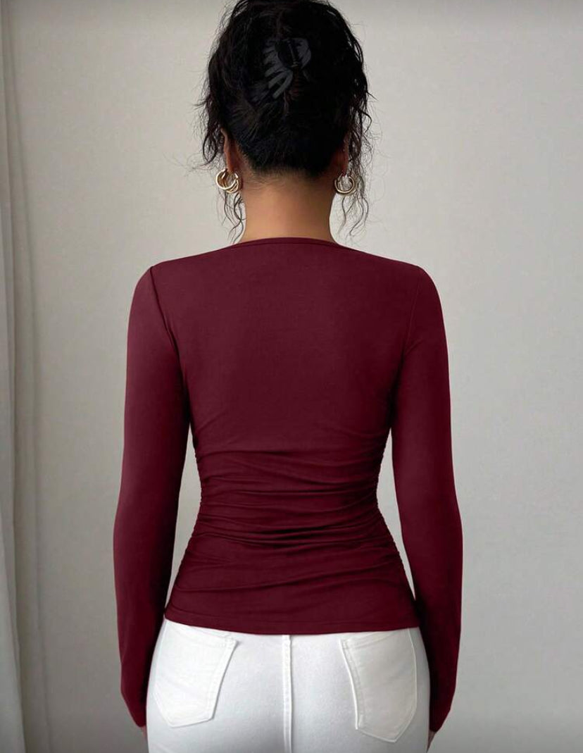 Blusa asimetrica manga larga D25WZ02