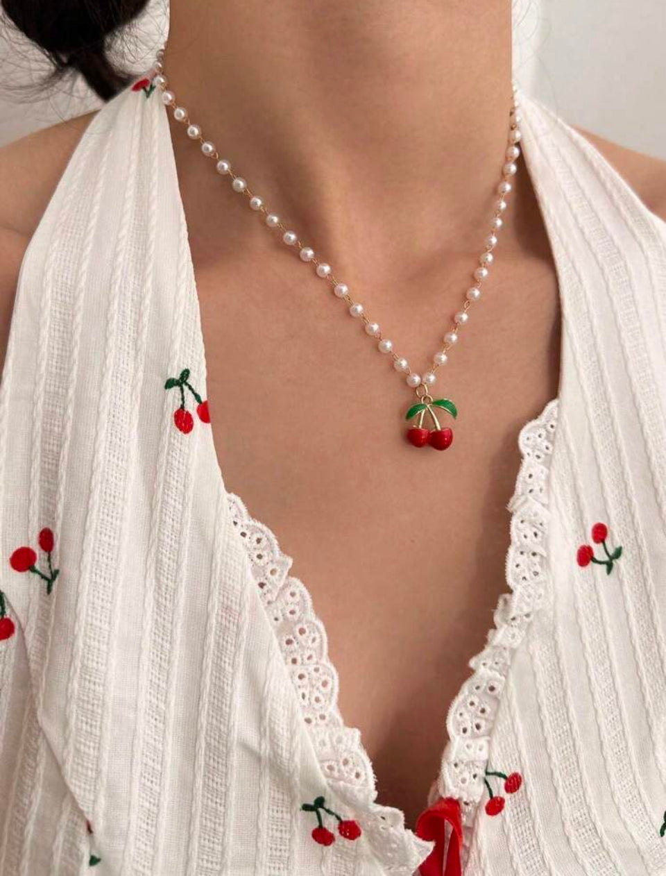 Frutas de Encanto 1 Pz Collar de Cereza Z. F25NW04