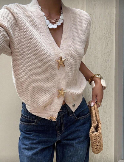 Cárdigan con decoración metálica E26XU01