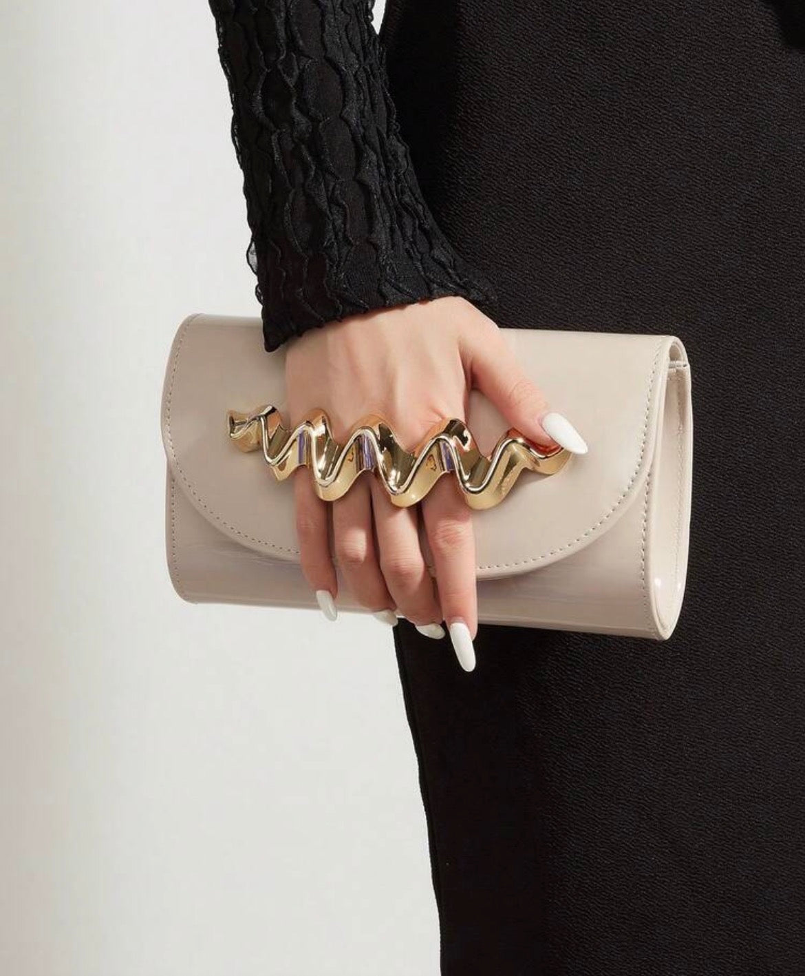 BOLSO DE MANO DE CUERO PU