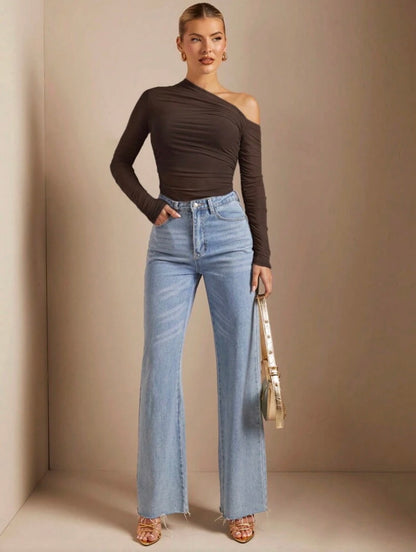 Blusa de otoño con top y malla AG26BB05