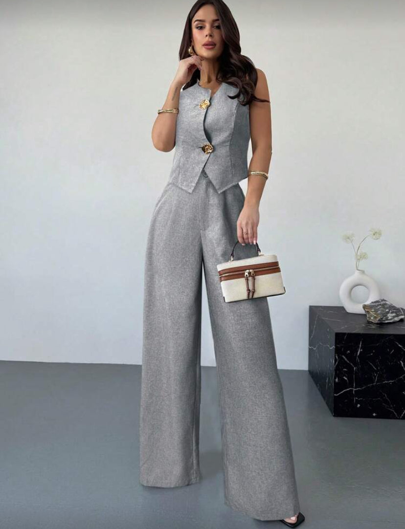 Conjunto  de primavera con botones O25WG08