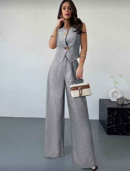 Conjunto  de primavera con botones O25WG08