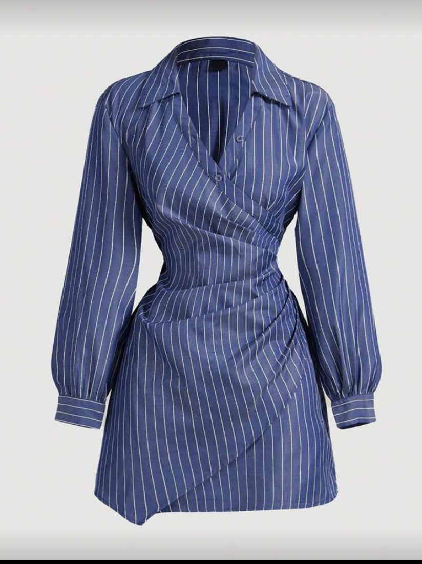 Vestido manga larga con volantes E26XF09