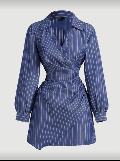 Vestido manga larga con volantes E26XF09