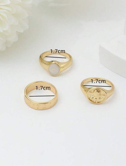 Elegancia fluida 3 piezas de anillos Z. F25NJ09