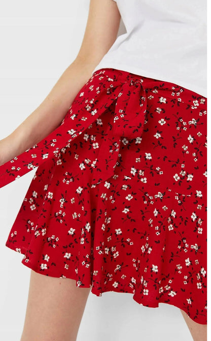 Color Rush Falda plisada con estampado floral. J25RU02