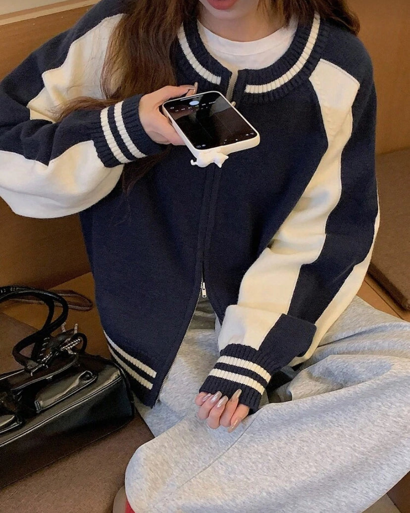 Cárdigan con contraste F26YA07