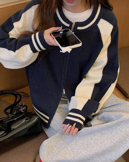 Cárdigan con contraste F26YA07