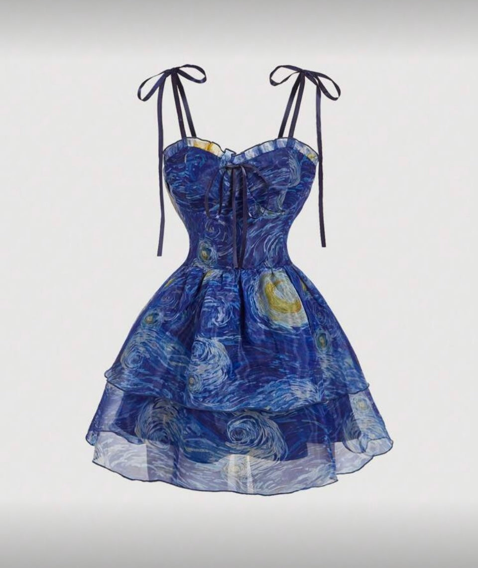 Vestido mini con estampado N25WR07