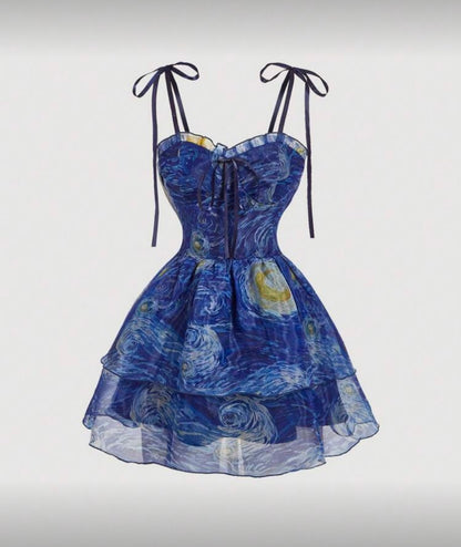 Vestido mini con estampado N25WR07