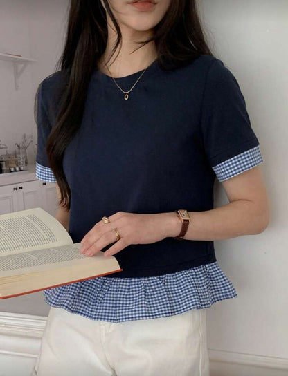 Blusa casual de manga corta N25WÑ01