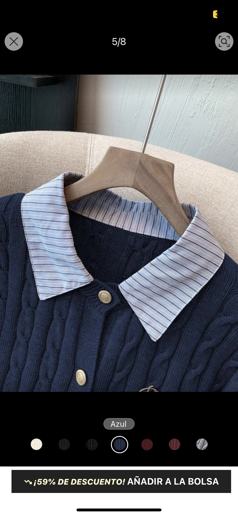 Cárdigan corto de punto D25WV07