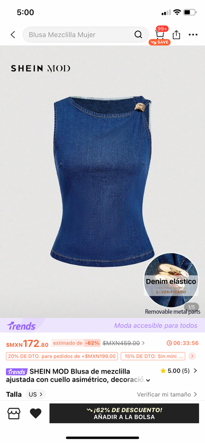 Blusa de mezclilla S25UV02