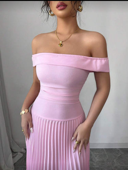 Vestido rosa dulce O25WF01