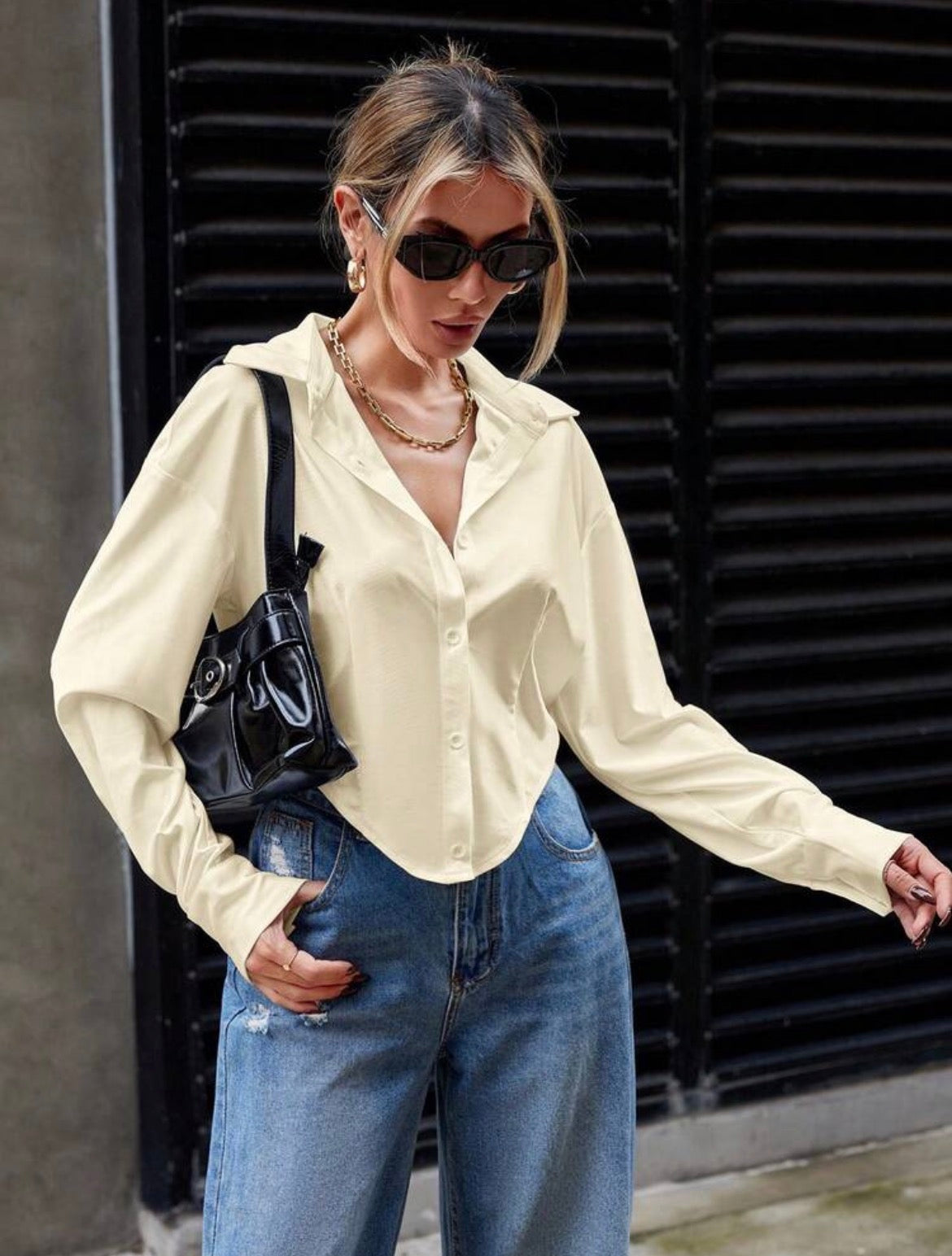 Blusa manga larga