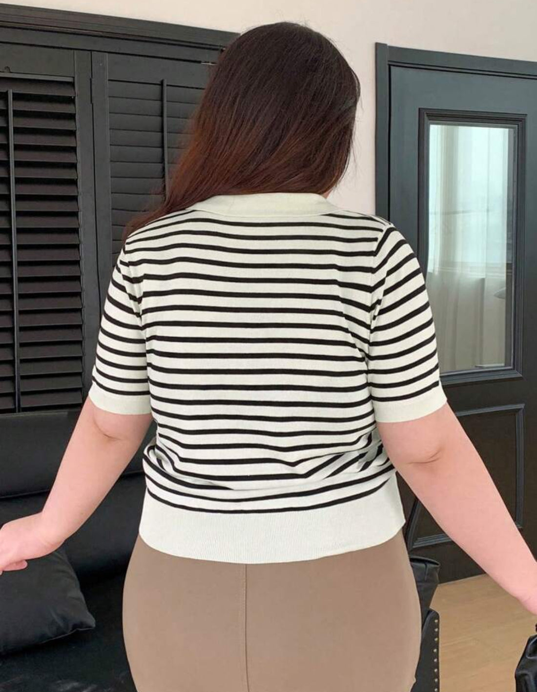 Camisa de punto de manga corta A25PU08