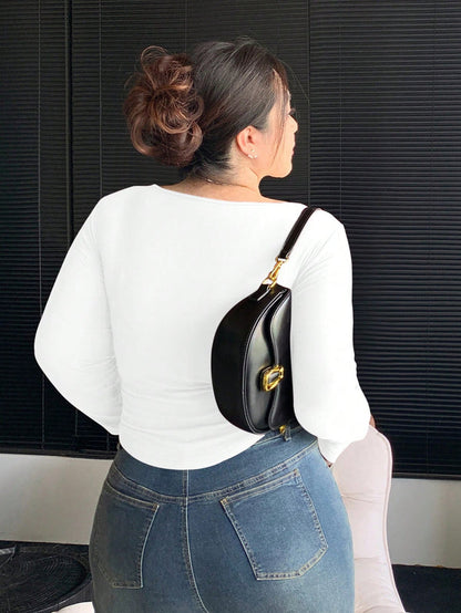 Camiseta de Manga Larga y Botones HY01