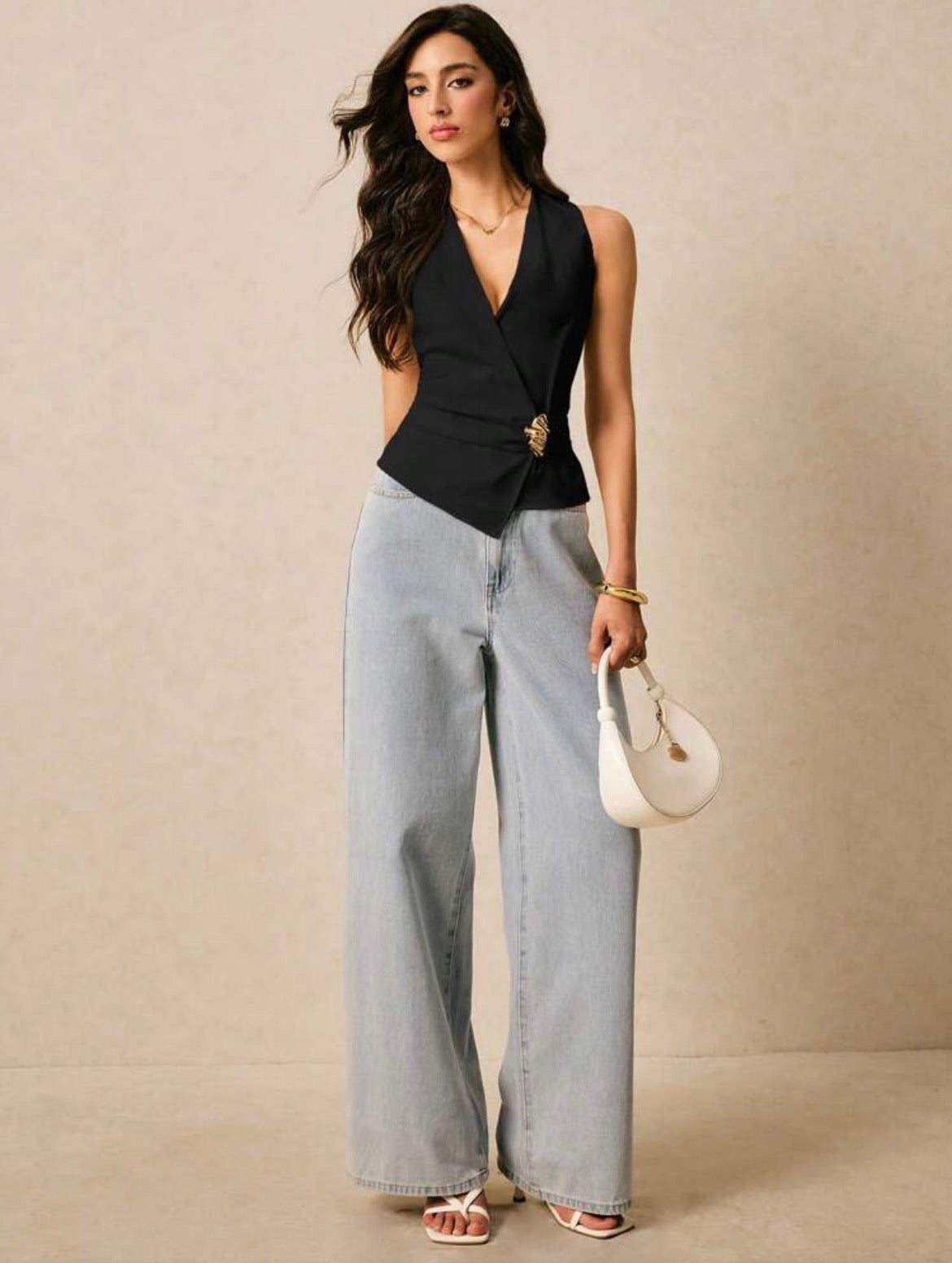 Blusa de chaleco elegante