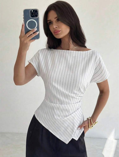 Blusa asimétrica para oficina